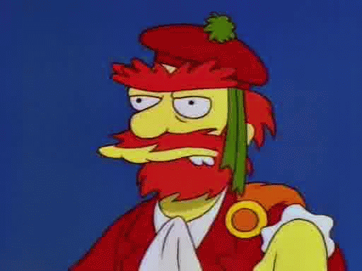 Groundskeeper Willie gives the cops a show